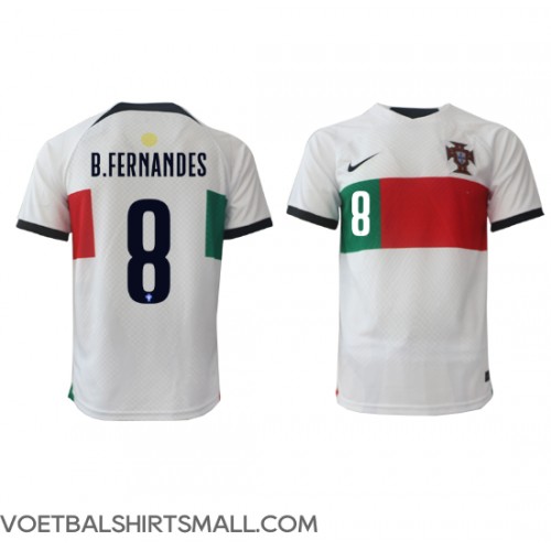 Portugal Bruno Fernandes #8 Voetbalkleding Uitshirt WK 2022 Korte Mouwen